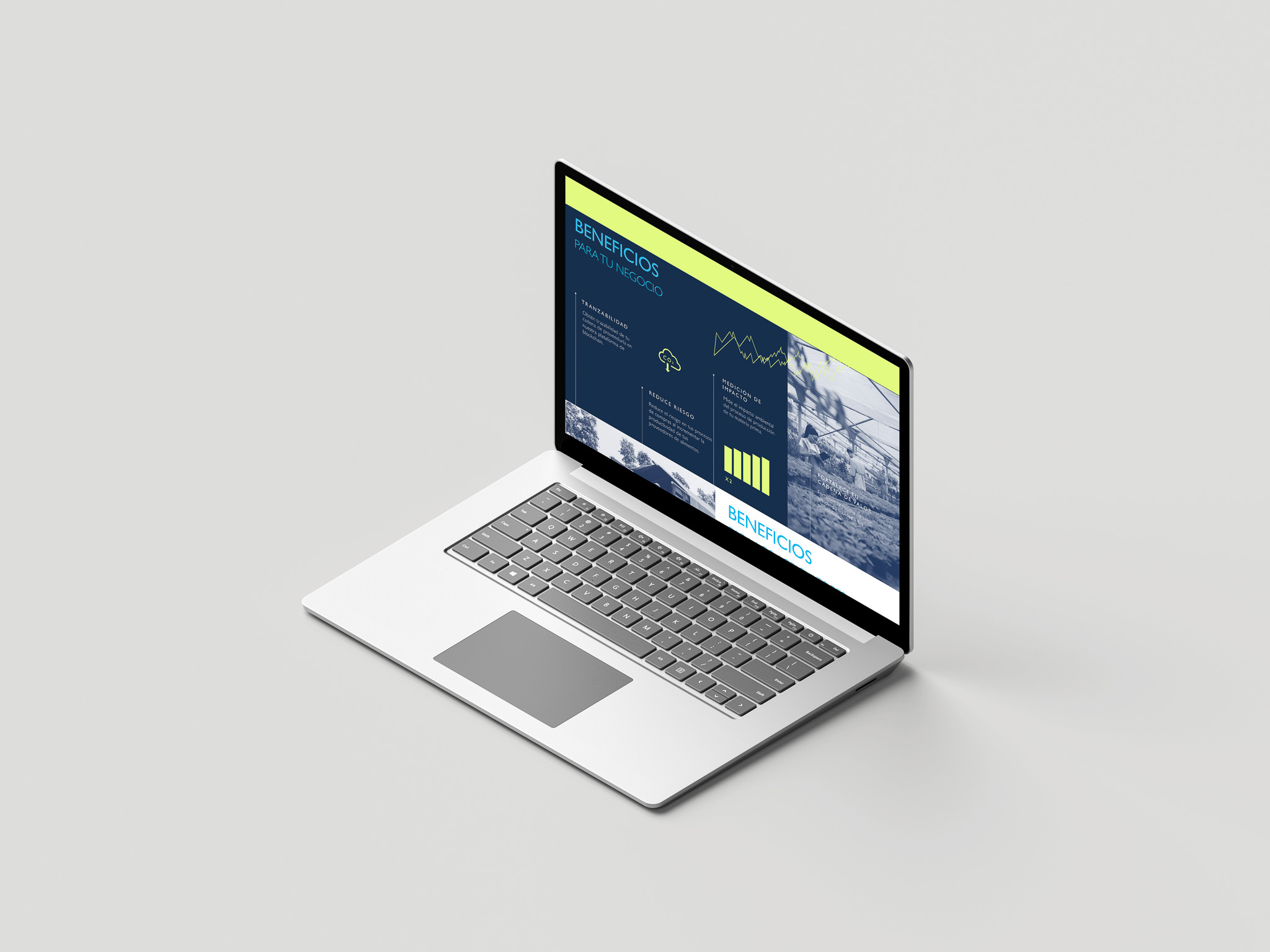 Isometric Surface Laptop 3 Mockup by Anthony Boyd Graphics