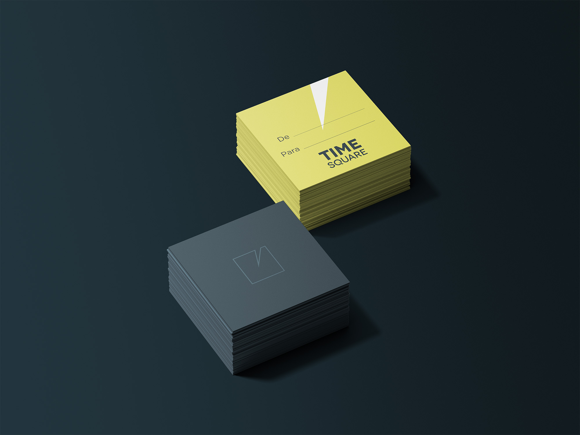 Square Business Card Mockup