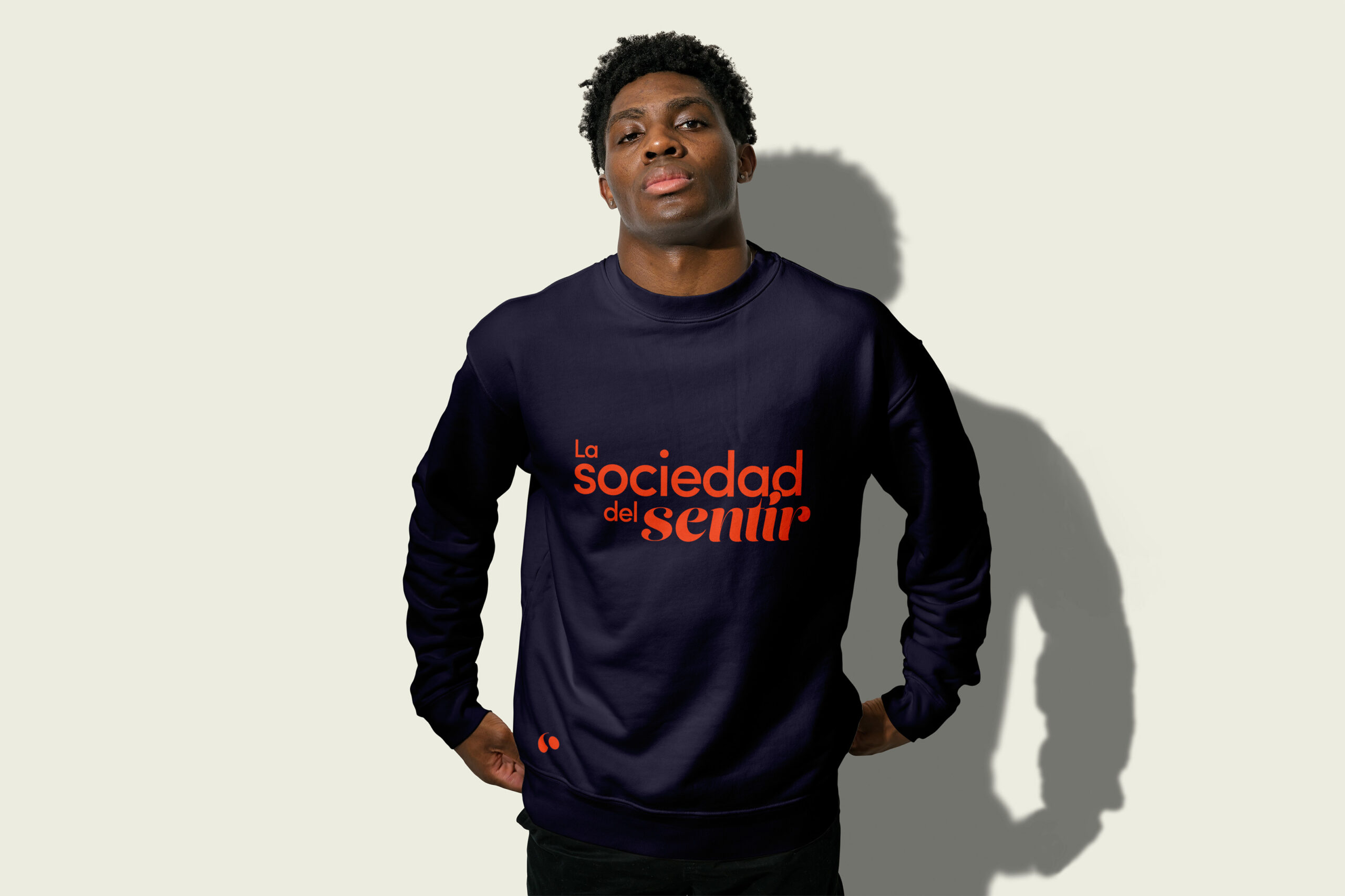 Free Sweatshirt on Men Mockup
